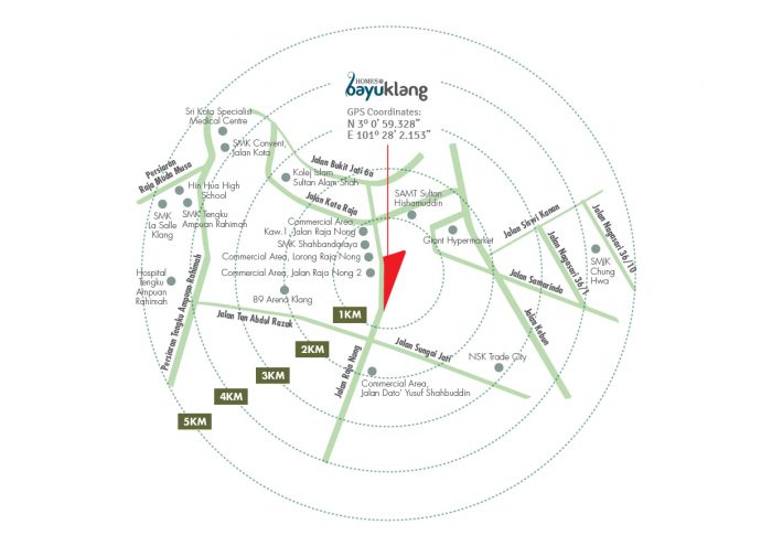 Bayu Homes location map Bayu Homes location map