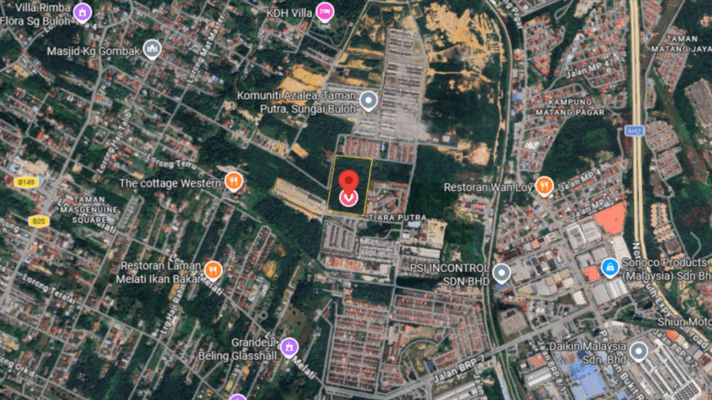 Par 5 Terrace location with land border line zoomed in
